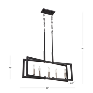 Galice linear chandelier dimensions.