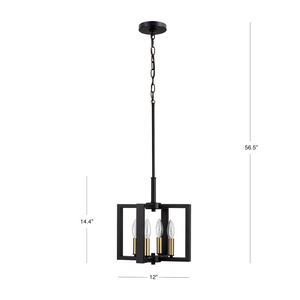 Wismar 4 light candle style pendant light dimensions.