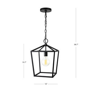 Halle lantern style pendant light in matte black dimensions.