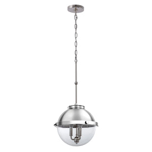 Chambery polished nickel light unlit.